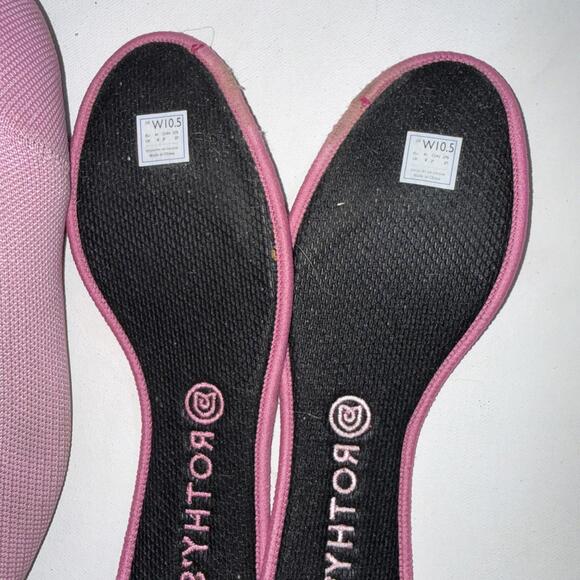 Rothy's Flat Pink Minimalist Old Money Round Toe Slip On Ballet Shoes Size 10.5 - Picture 11 of 15